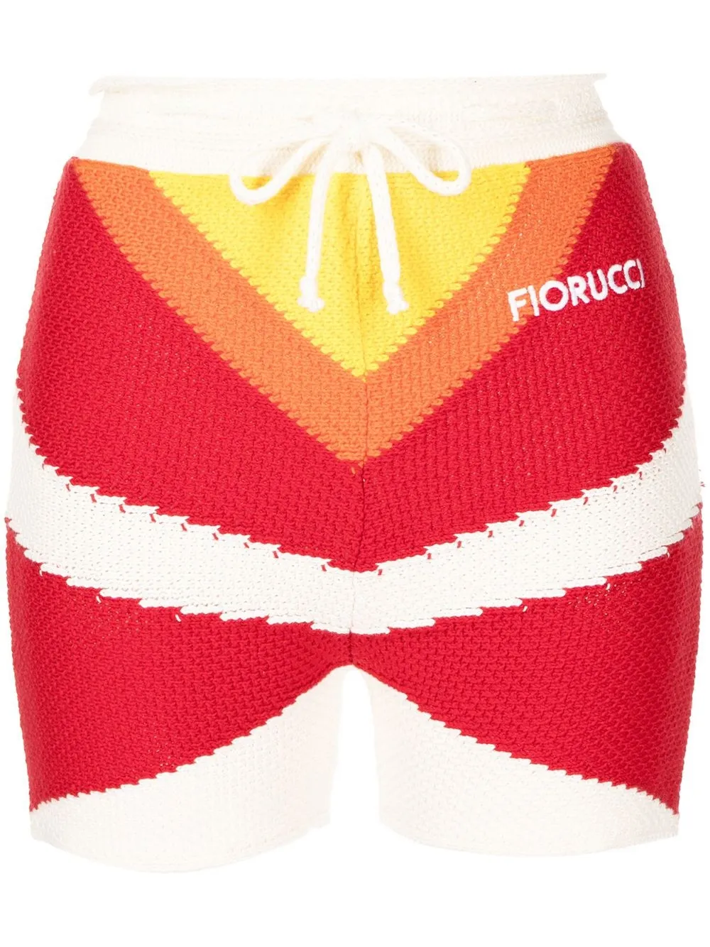

Fiorucci logo-print knitted shorts - Red