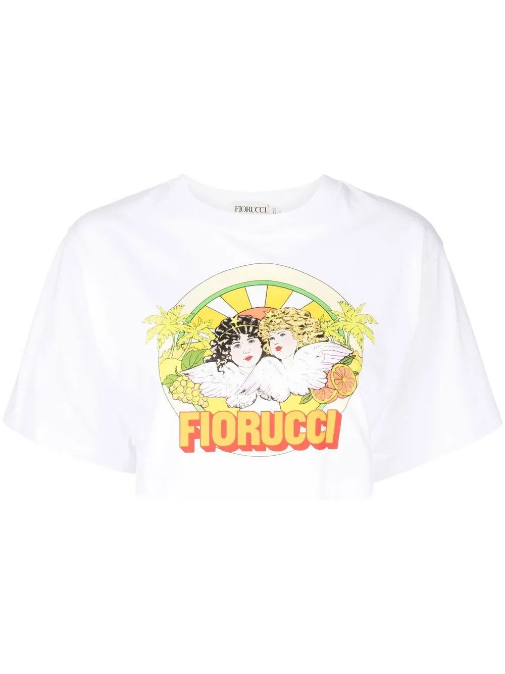 

Fiorucci playera corta con estampado gráfico - Blanco
