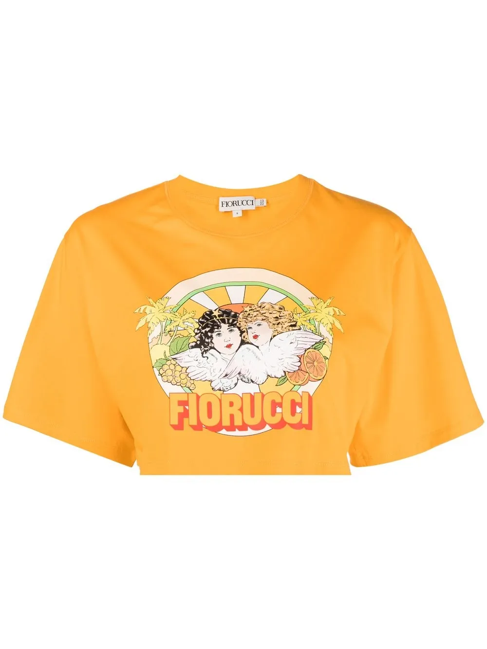 

Fiorucci playera corta con logo estampado - Naranja