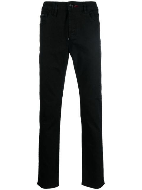 Philipp Plein logo-patch detail slim-cut jeans Men