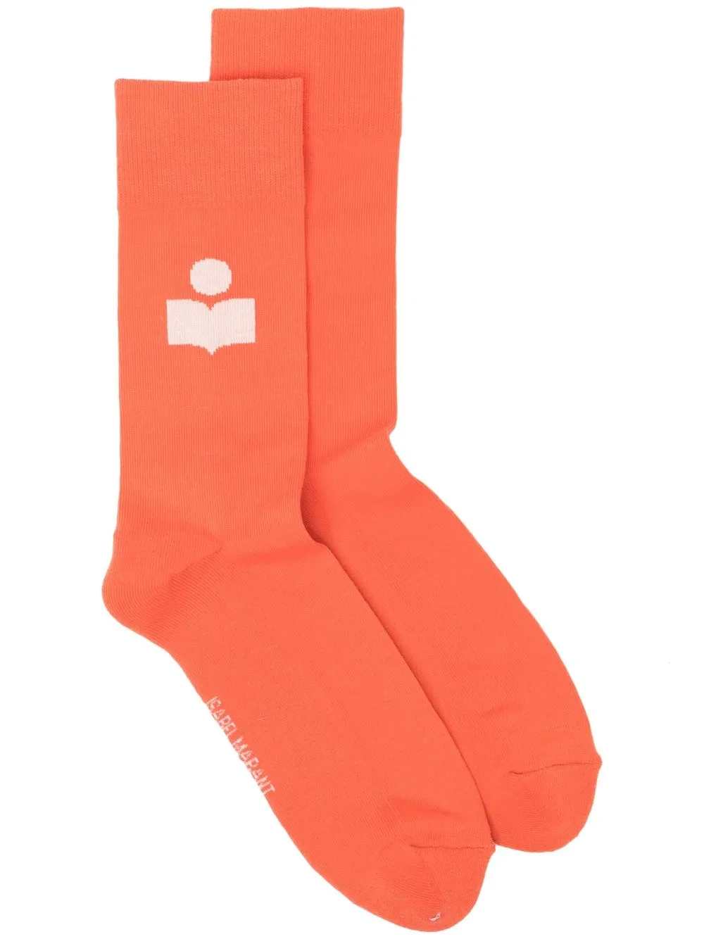 

Isabel Marant calcetines de tejido con logo - Naranja