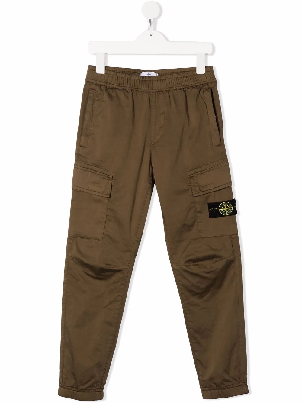 

Stone Island Junior pantalones cargo con parche del logo - Verde