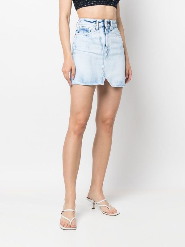 Alessandra Rich high waisted Denim Skirt Farfetch