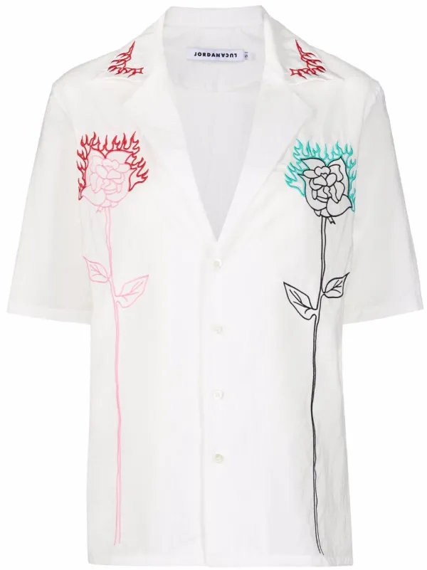 JORDAN LUCA Andromeda Embroidered Shirt 