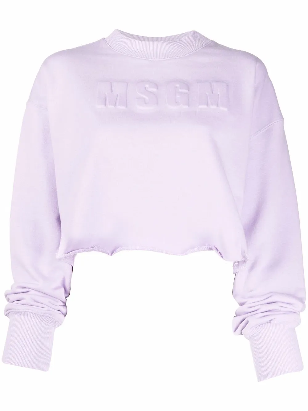 

MSGM sudadera corta con logo en relieve - Morado