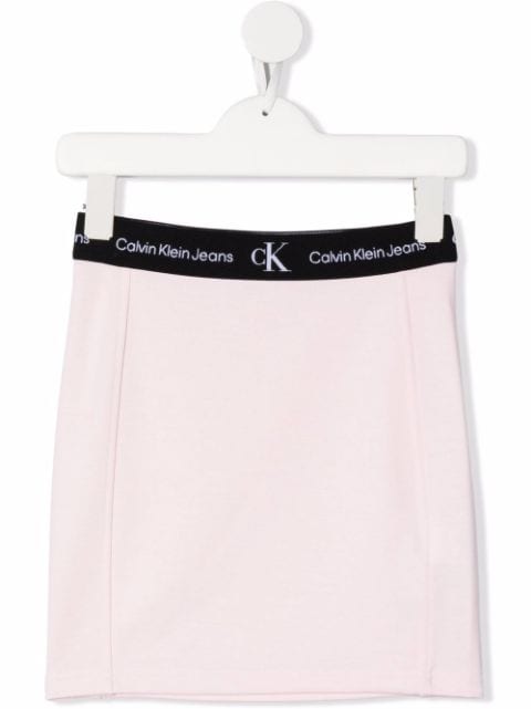 Calvin Klein Kids logo-waistband skirt