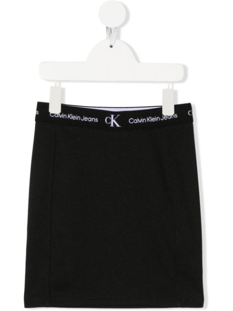 Calvin Klein Kids logo-waistband skirt