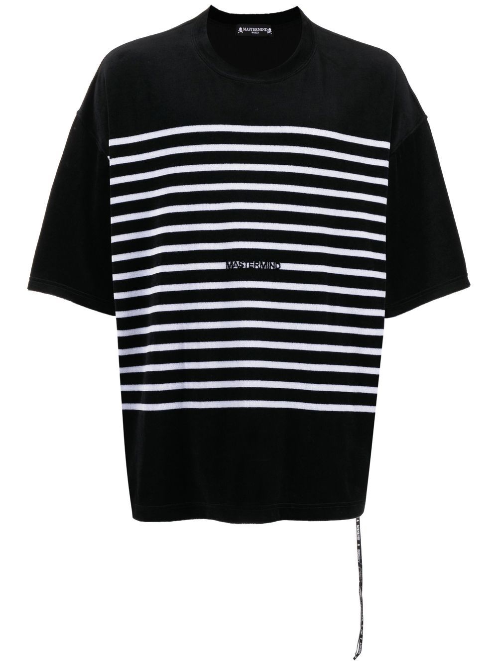 Mastermind Japan Striped Skull-print T-shirt In Schwarz