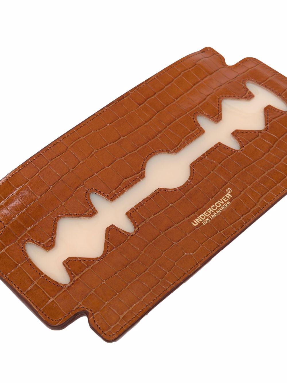 Undercover Blade crocodile-effect Clutch Bag - Farfetch