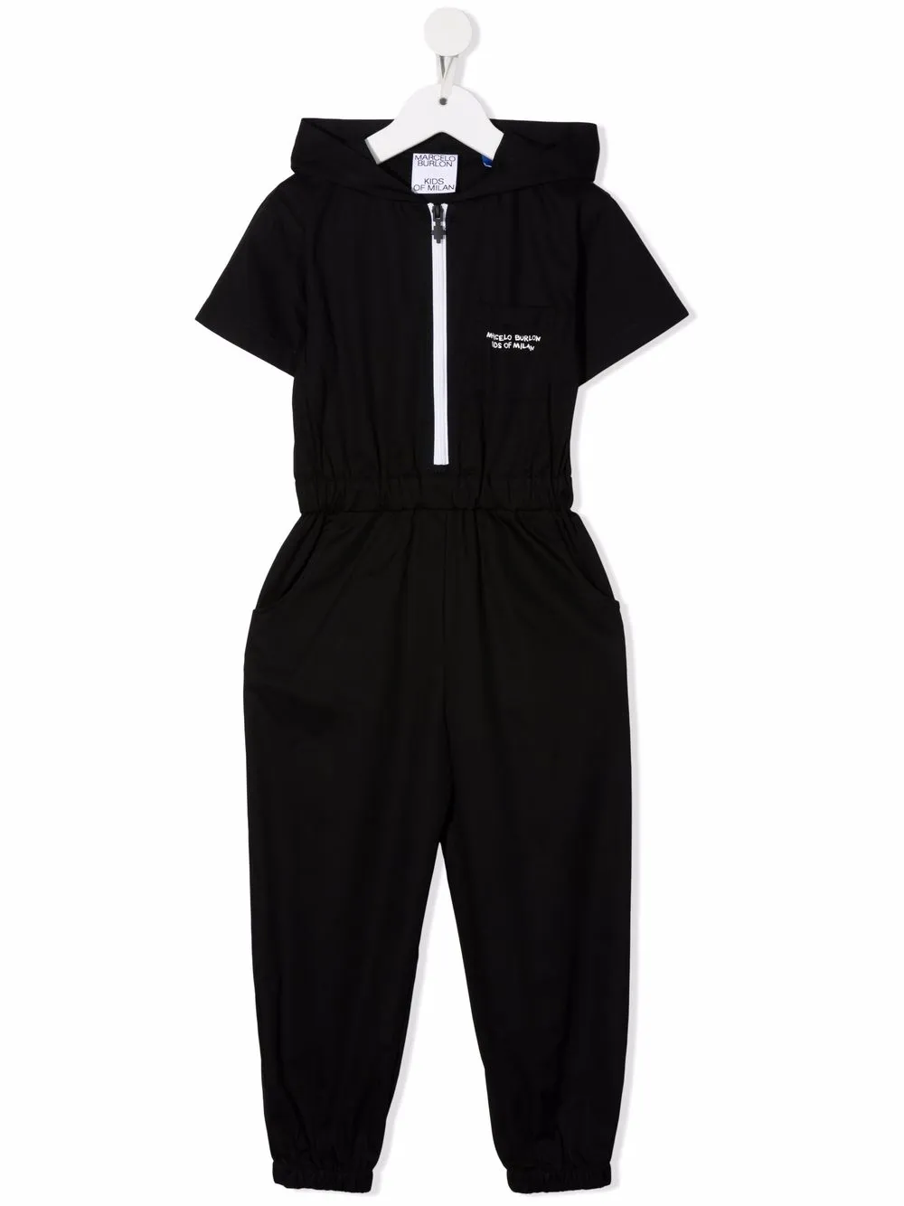 

Marcelo Burlon County Of Milan Kids logo-print hooded jumpsuit - Black
