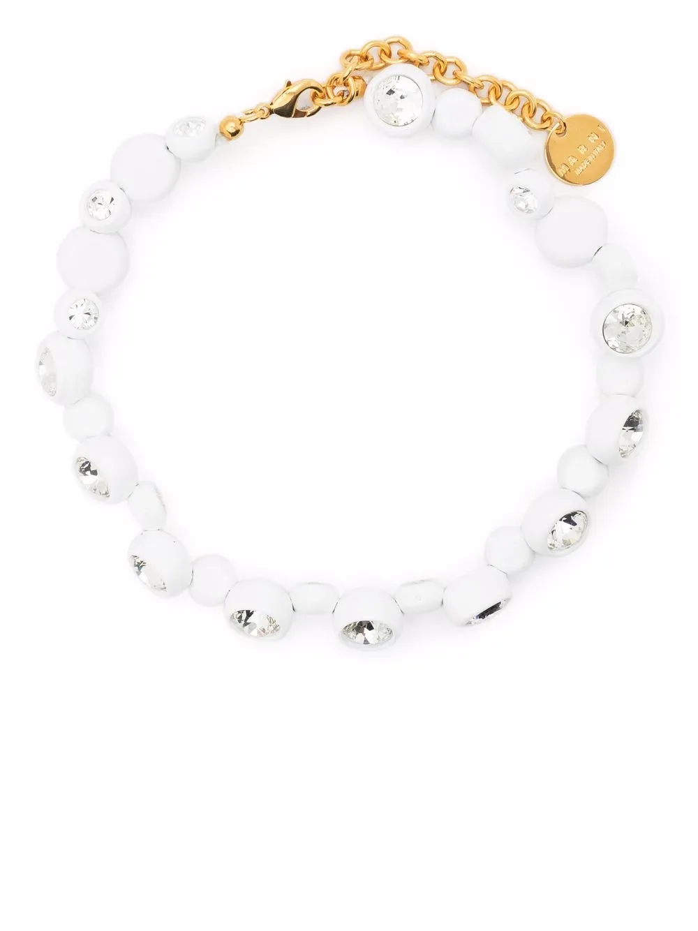 

Marni crystal bead necklace - White