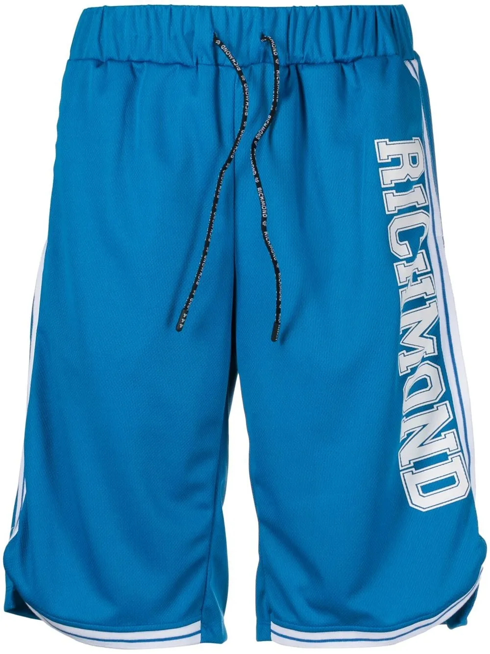 

John Richmond logo-print knee-length shorts - Blue