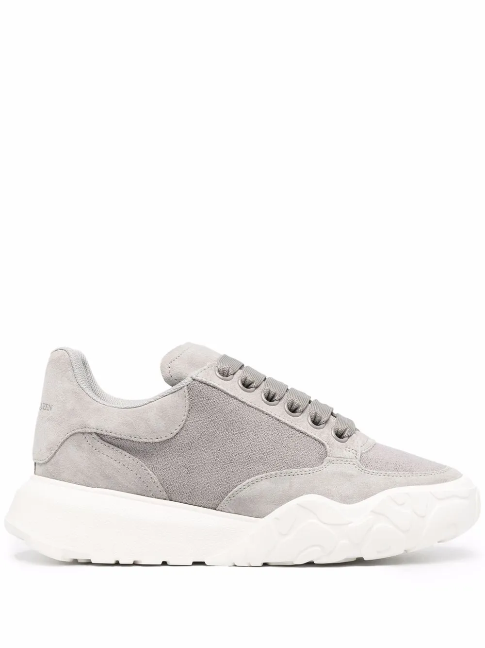 

Alexander McQueen lace up panelled trainers - Grey