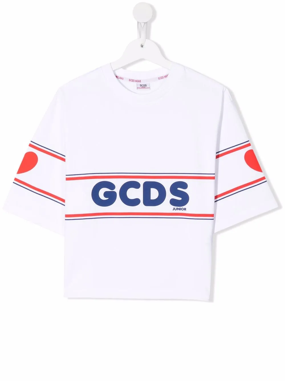 

Gcds Kids playera con logo estampado - Blanco