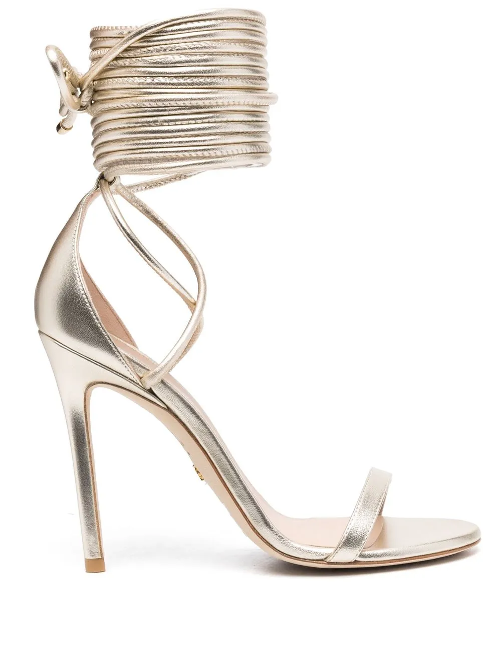 

Stuart Weitzman sandalias Nudistwrap con tacón stiletto de 110mm - Dorado