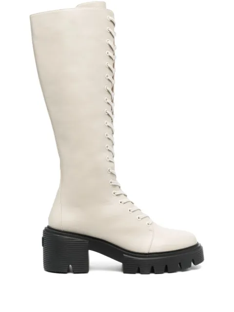 Stuart Weitzman lace-up detail boots