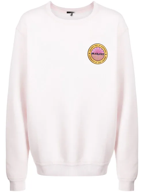 MARANT sweat à patch logo - Rose - MARANT - Modalova