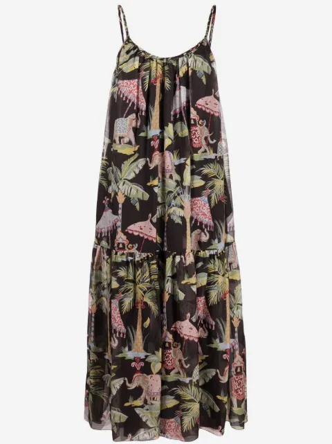 RED Valentino Elephant-print tiered dress