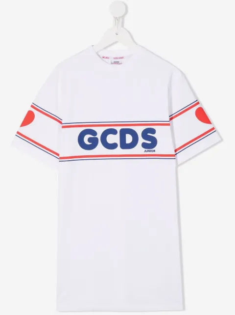 Gcds Kids logo-print T-shirt dress