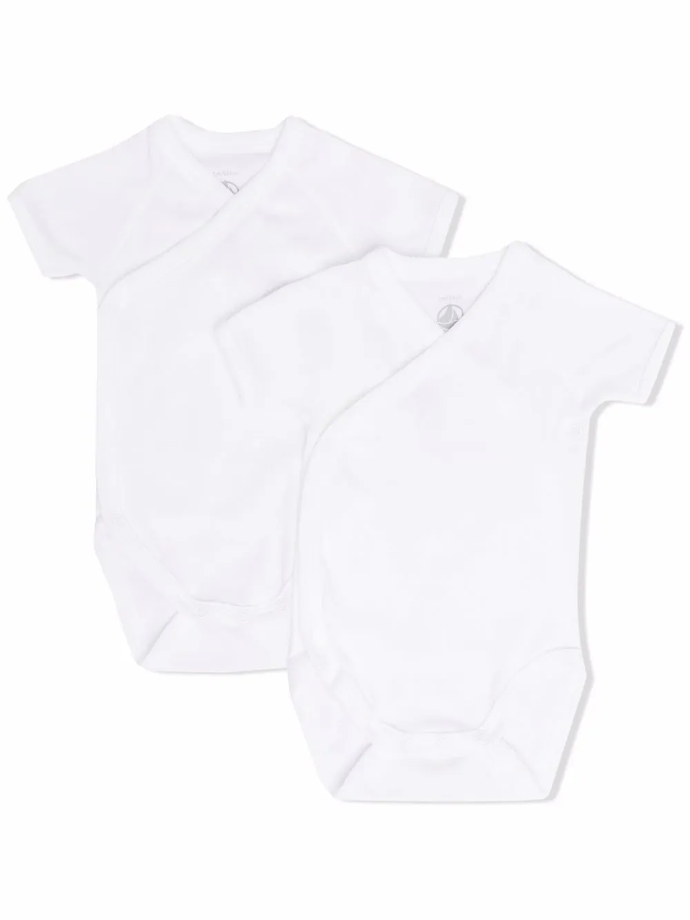 Petit Bateau V-neck Short-sleeve Body In White