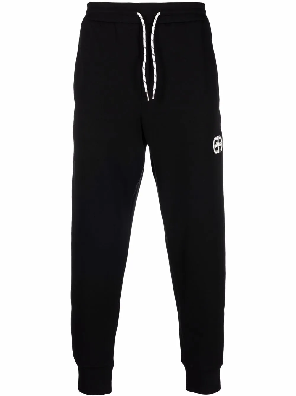 

Emporio Armani pants con logo bordado - Negro