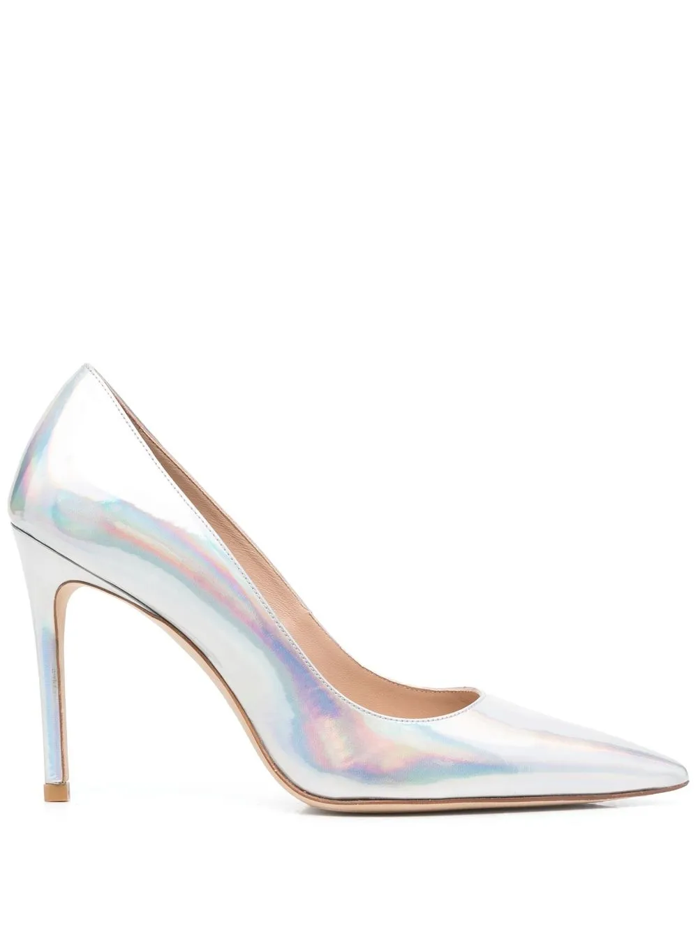 

Stuart Weitzman zapatillas con efecto holográfico - Plateado