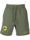 Purple Brand logo print track shorts - Green