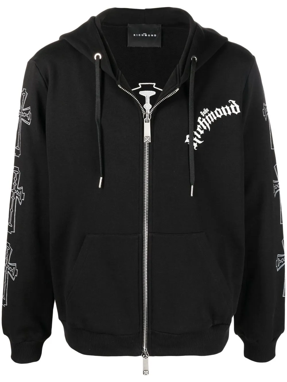 

John Richmond hoodie con eslogan estampado - Negro