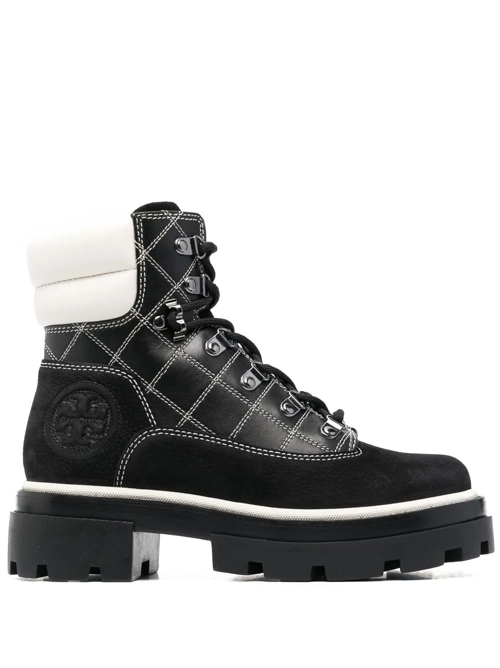 

Tory Burch botas con puntera cuadrada - Negro