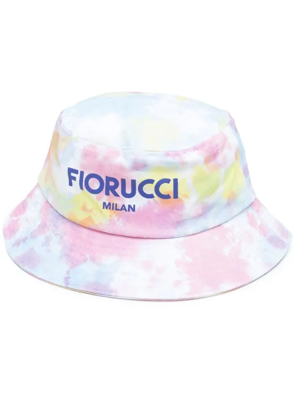 Fiorucci tie-dye logo-print Bucket Hat 