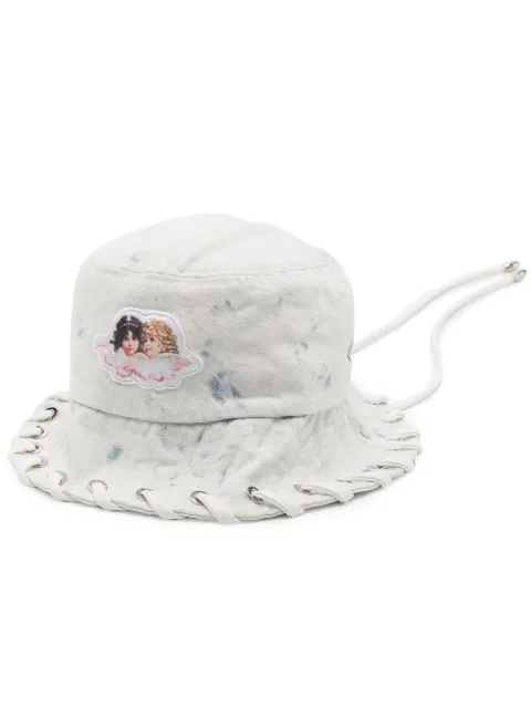 Fiorucci Angels logo-patch Bucket Hat 