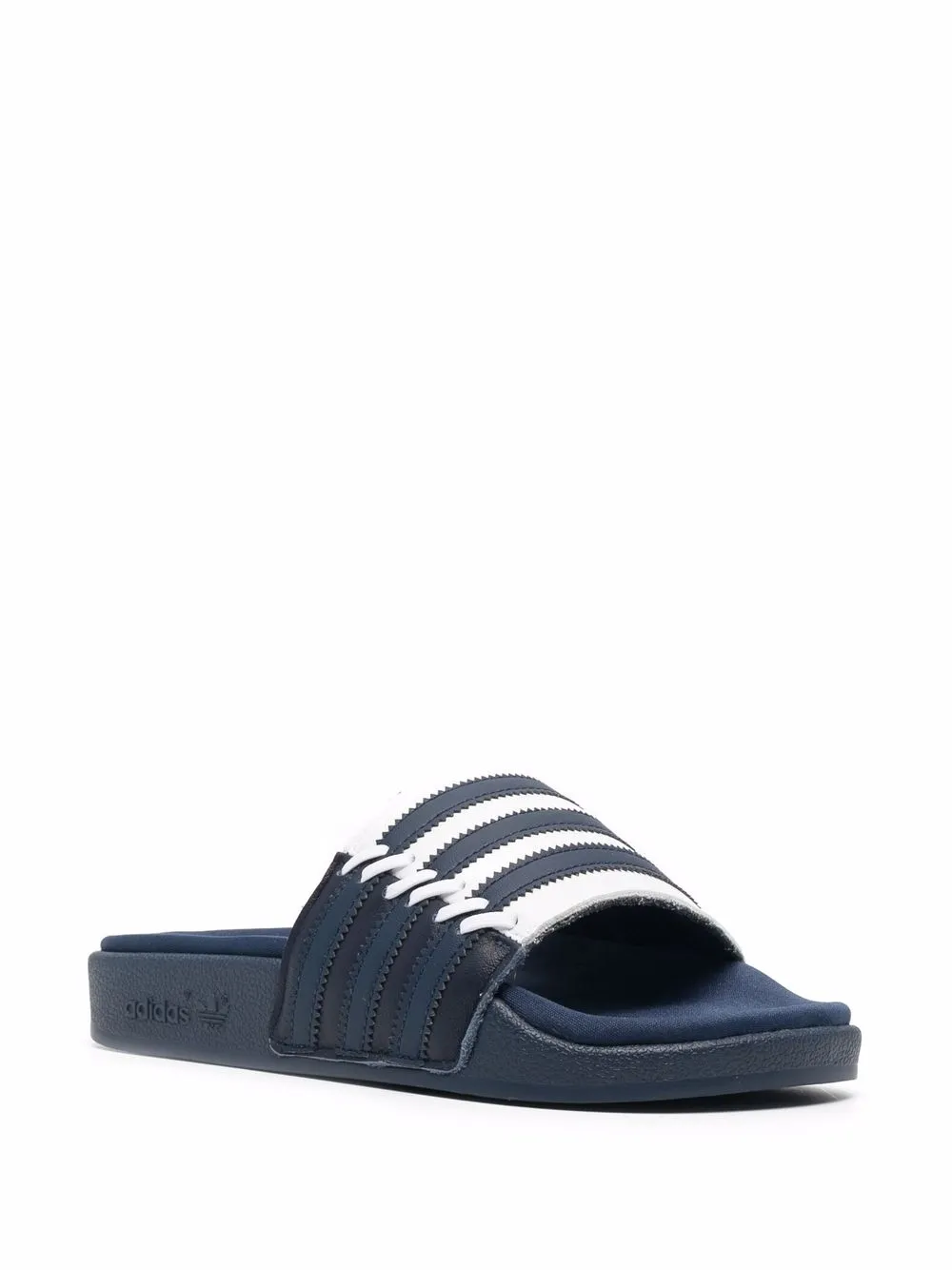 Adidas striped sandals best sale