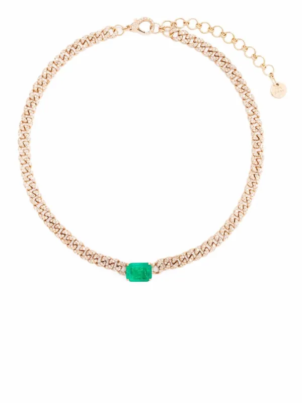 SHAY 18kt Rose Gold Emerald Pendant 