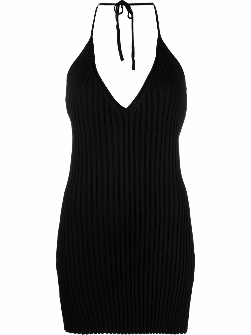 

GAUGE81 vestido ajustado con cuello halter - Negro