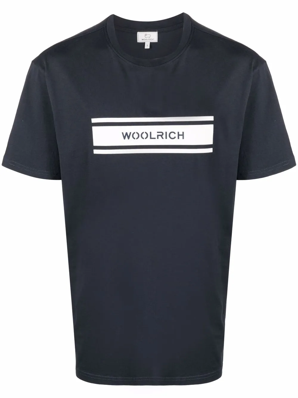 

Woolrich playera con franja del logo - Azul