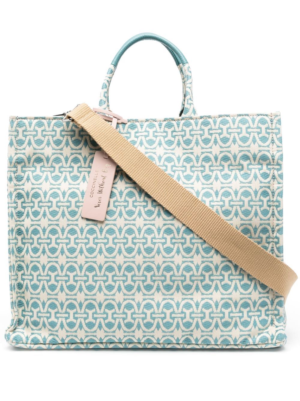 Coccinelle Never Without Tote Bag In Blue