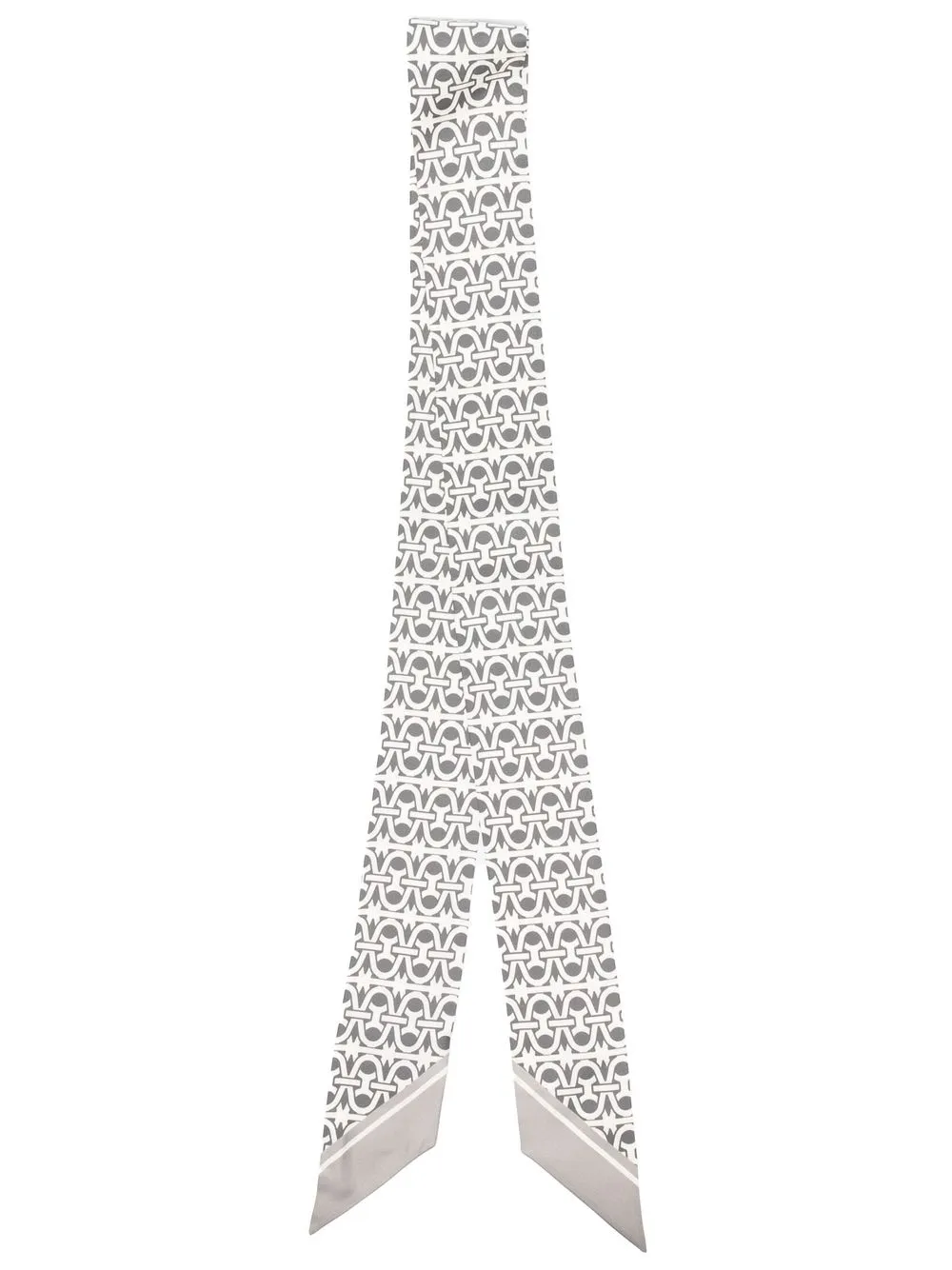 

Coccinelle mascada de seda con estampado geométrico - Gris