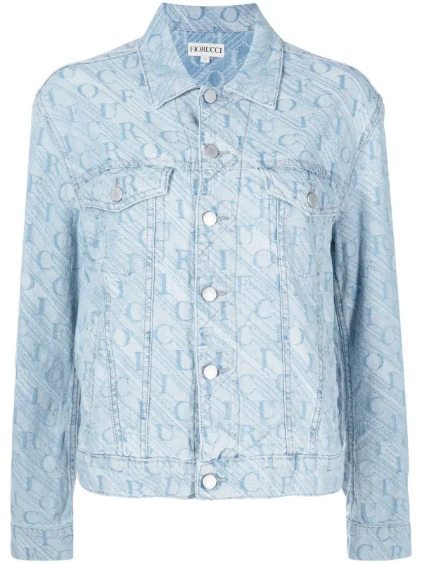 Fiorucci logo-print Washed Denim Jacket 