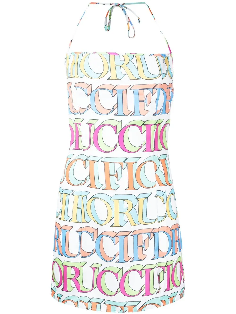 

Fiorucci vestido corto con logo estampado - Blanco