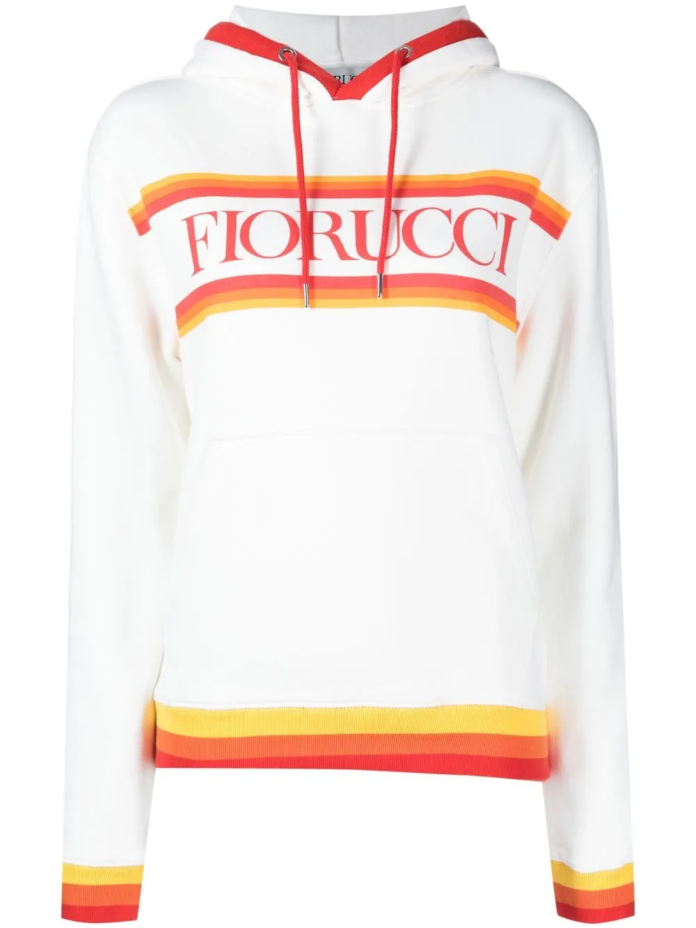 

Fiorucci logo-print pullover hoodie - White