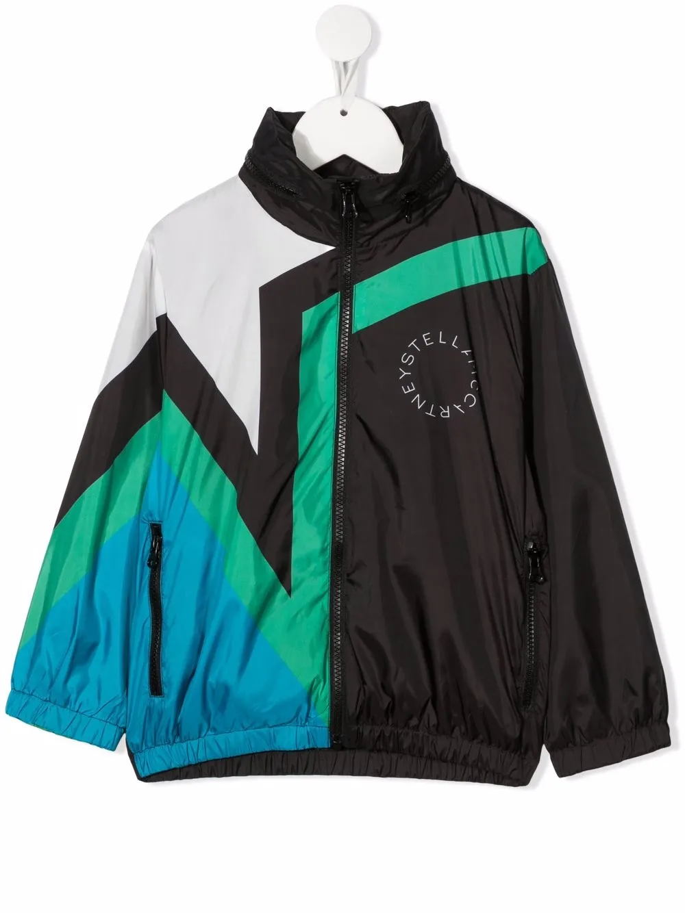 

Stella McCartney Kids chamarra de pants con logo - Negro