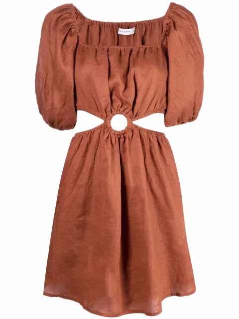Faithfull the Brand Almero hand-dyed cut-out dress