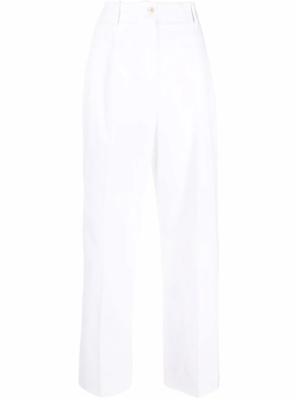 

Boglioli pantalones rectos con tiro alto - Blanco