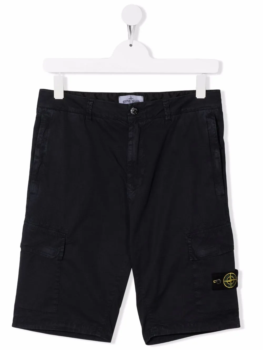 

Stone Island Junior shorts con parche del logo - Azul