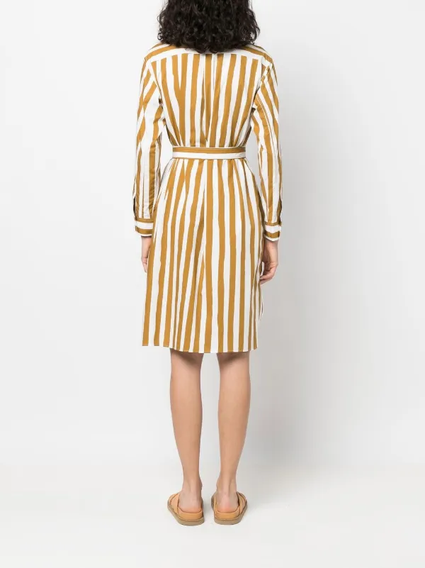 A.P.C. stripe print Shirt Dress Farfetch