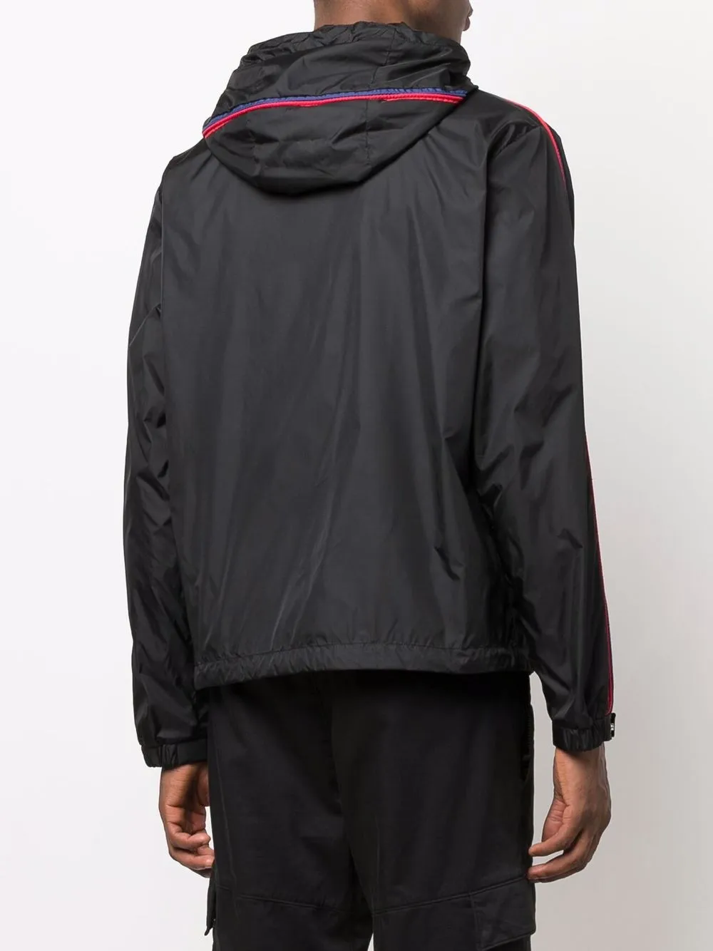 moncler logo patch hooded jacket