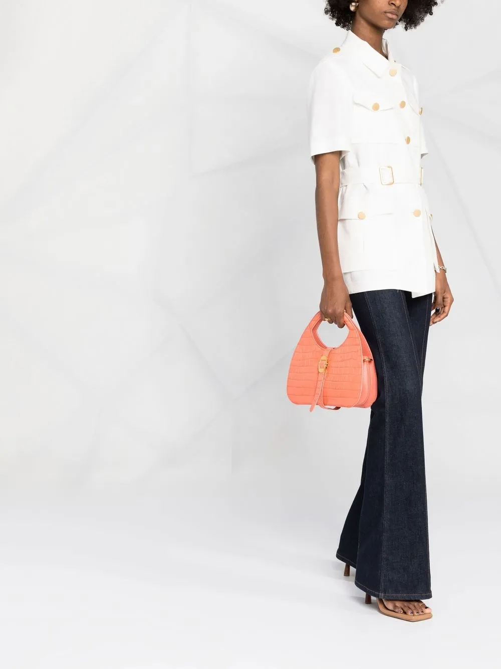 Coccinelle Cosima leren shopper - Oranje