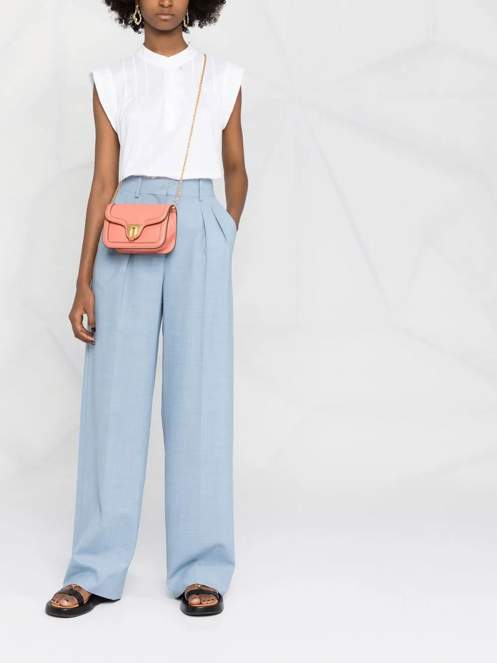 Coccinelle Leren crossbodytas - Roze