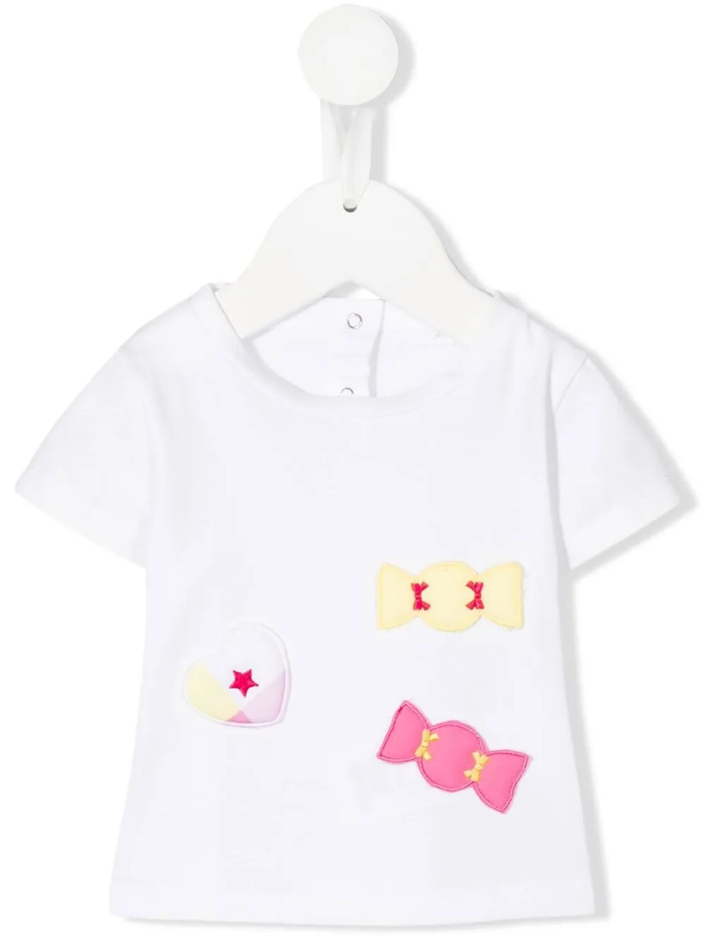 

Miss Grant Kids playera con moño bordado - Blanco