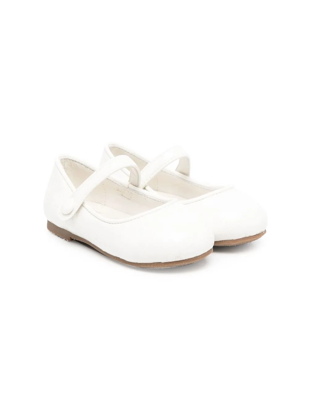 

Age of Innocence flats con cierre de botón lateral - Blanco